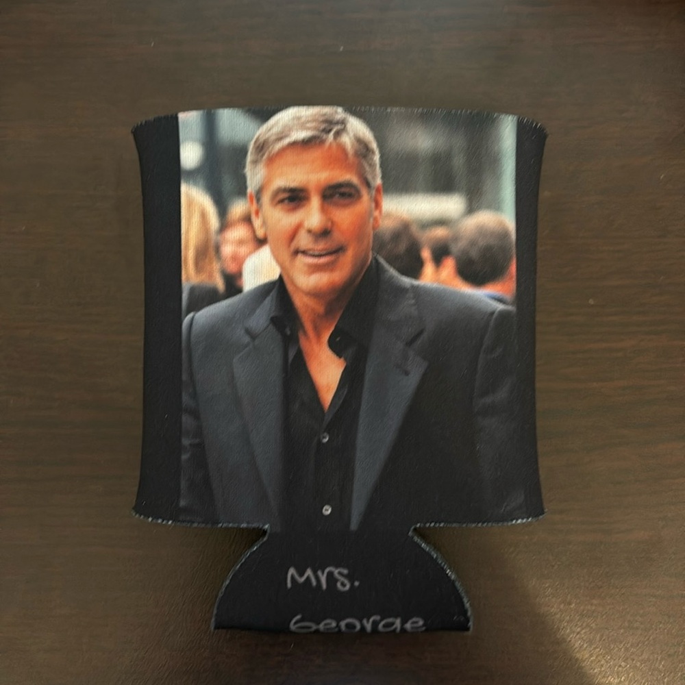 Mrs George Clooney Beer Koozie